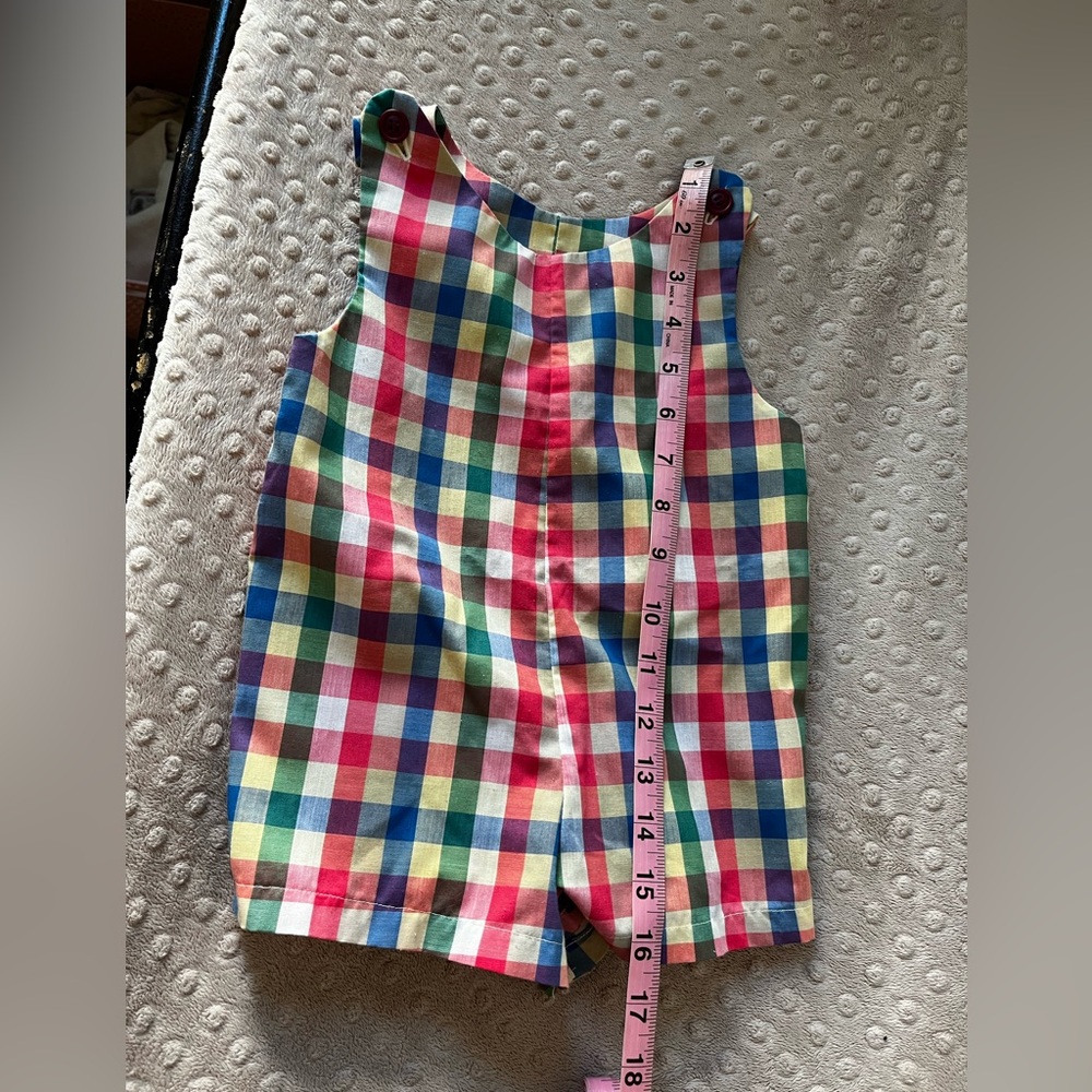 baby gingham romper - Picture 2 of 5